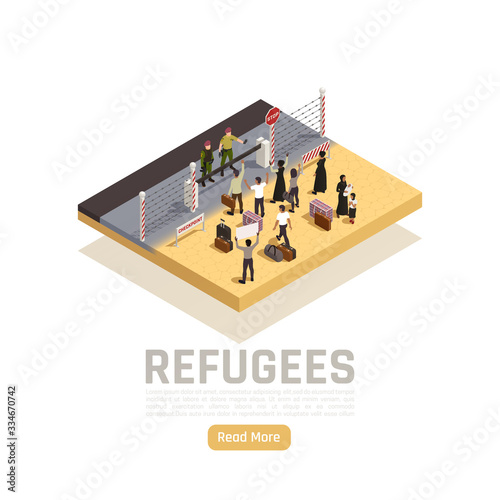 Immigrants Isometric Composition