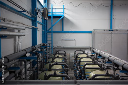Modern water filtrating and purification system for industrial factory