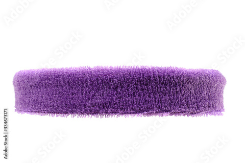 Purple training headband isolated on white