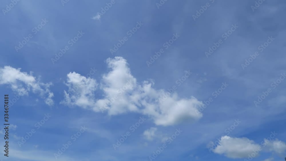 Beautiful clear blue sky with Slowly move of dramatic white clouds formation building motion in tropical summer or spring morning sunlight & sun ray at sunny & sunshine day, Nature TimeLapse video Beautiful clear blue sky with Slowly move of dramatic white clouds formation building motion in tropical summer or spring morning sunlight & sun ray at sunny & sunshine day, Nature TimeLapse video