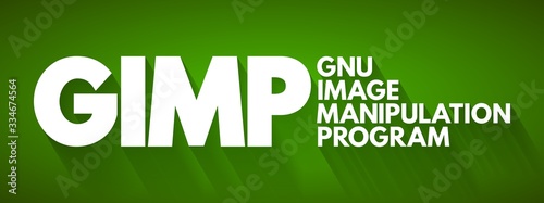 GIMP - Gnu Image Manipulation Program acronym, concept background