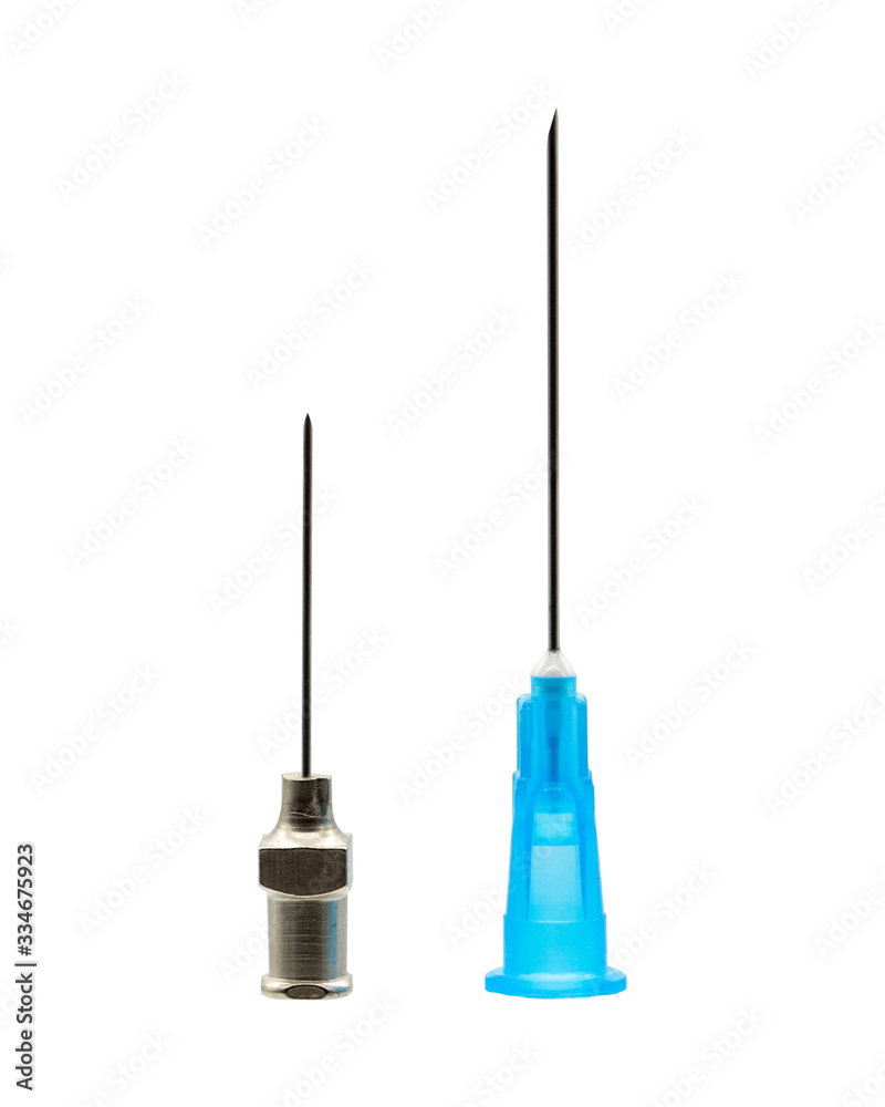 Medical syringe needle isolated on white background Medical syringe needle isolated on white background