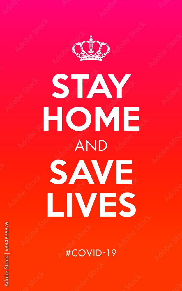 Stay Home and Save Lives Vectoral illustration