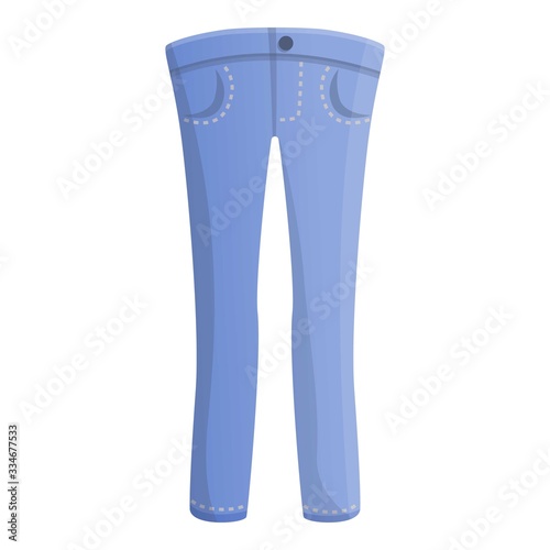 Fabric jeans icon. Cartoon of fabric jeans vector icon for web design isolated on white background