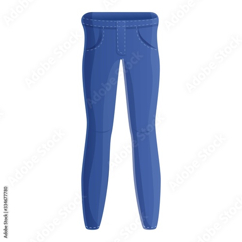 Jeans apparel pants icon. Cartoon of jeans apparel pants vector icon for web design isolated on white background