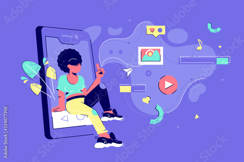Screen of modern smartphone