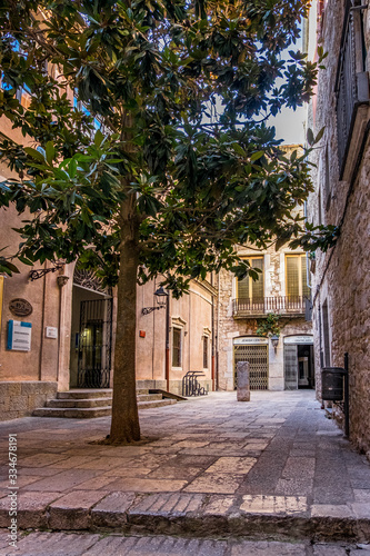 Girona city historical center in Catalonia, Spain. © alzamu79