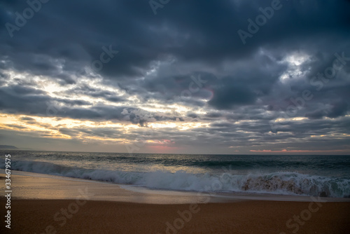 coast of the Atlantic Ocean. Nazare, Portugal © gusenych