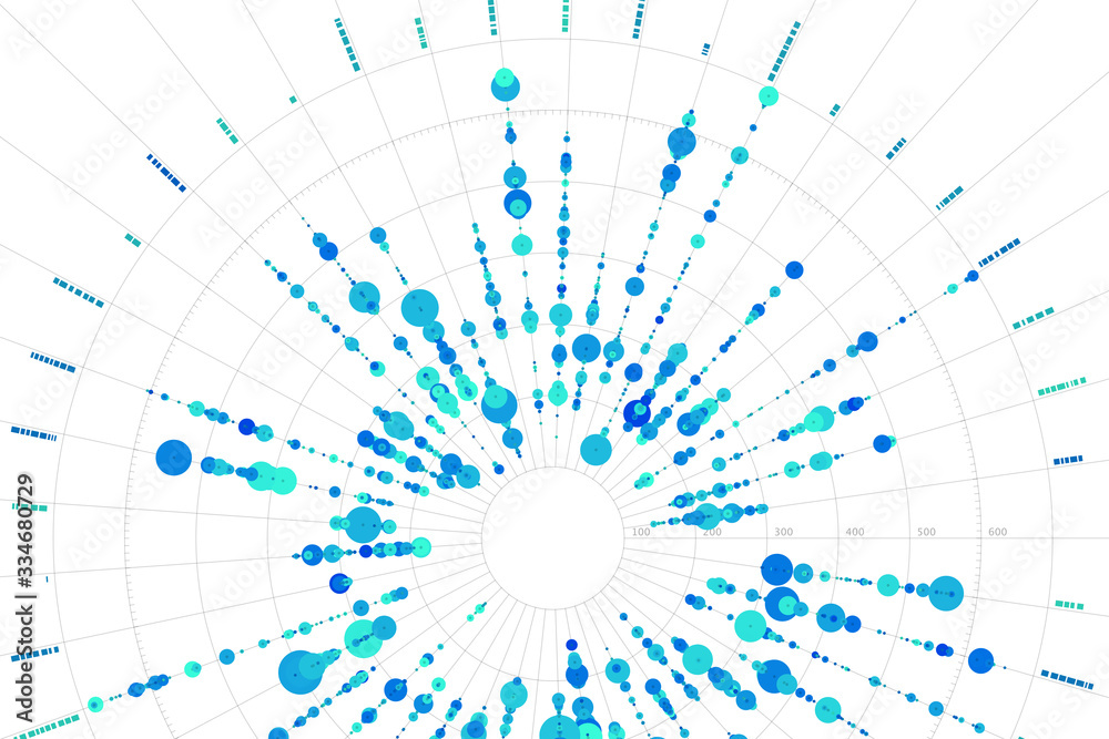 Big data visualization. Futuristic infographic. Complex information ...