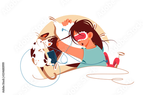 Sleeping girl in bed