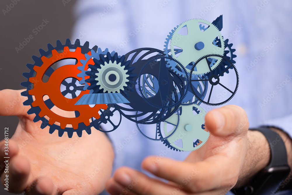 gear Technology setting concept background. gear Technology setting concept background.