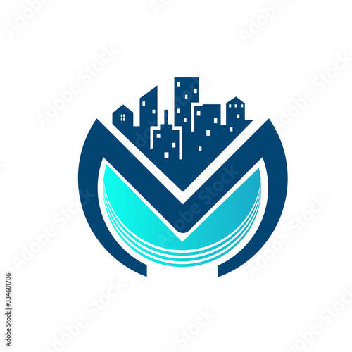 metro city modern logo designs simple
