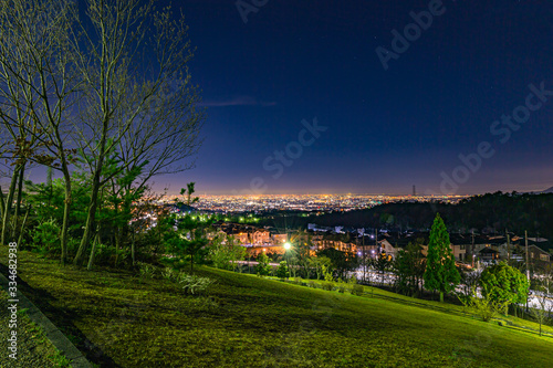 北公園からの大阪平野夜景、宝塚