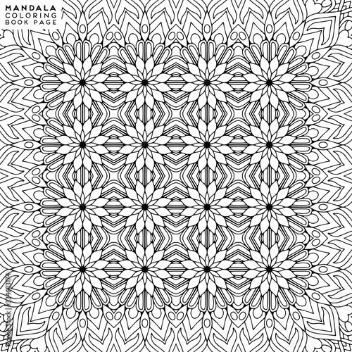 Flower Mandala. Coloringbook page template