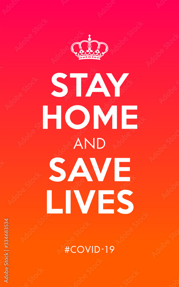 Stay Home and Save Lives illustration