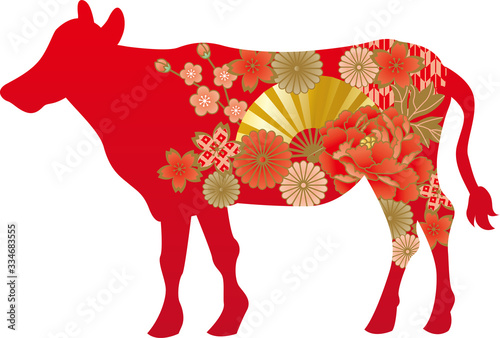 和柄の牛