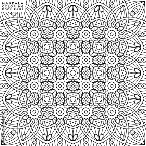 Flower Mandala. Coloringbook page template