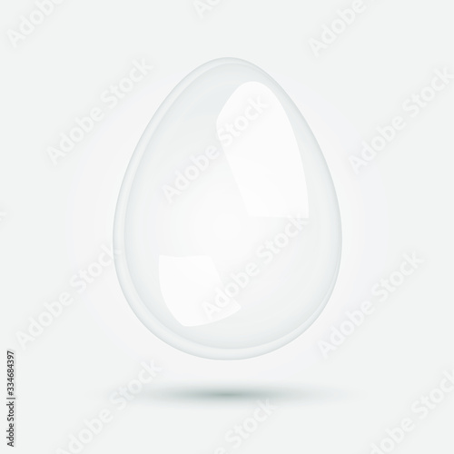 Vector Transparent Glass Easter egg Illustration - Isolated