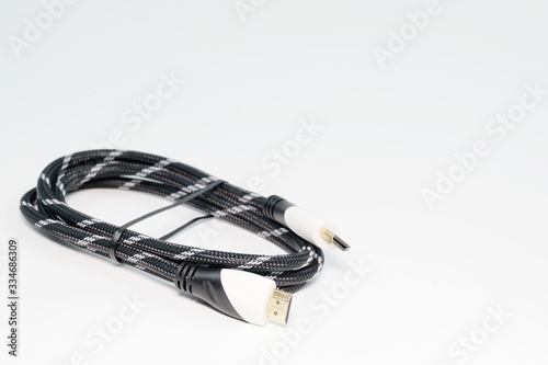 Hdmi cabl on a white background photo