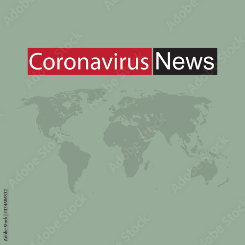 world map coronavirus update concept for biohazard warning