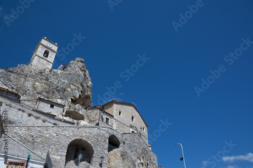 Pietracupa, Campobasso, Molise. Panorama. The village was built on a huge limestone formation, called Morgia. The Morge of Molise photo