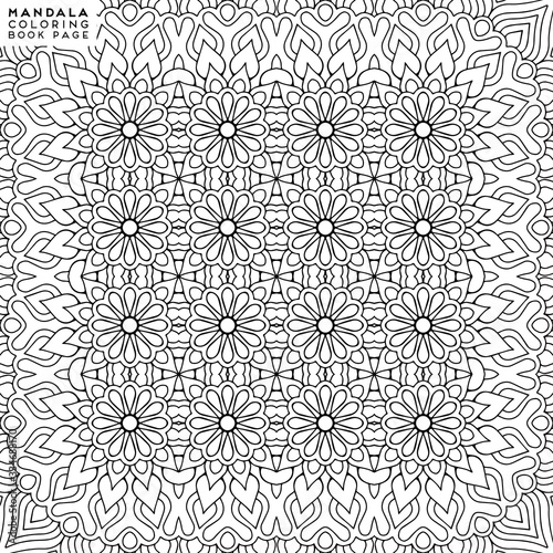 Flower Mandala. Coloringbook page template