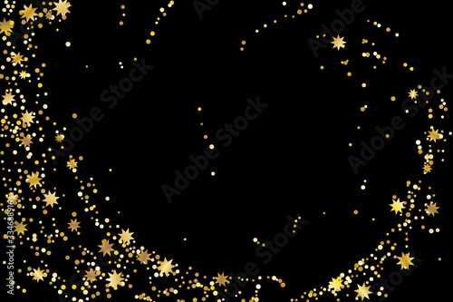 Golden glitter confetti. © niko180180