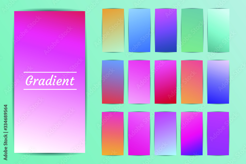 Abstract creative multicolored blurred vector background set. Minimal style texture for your art and design