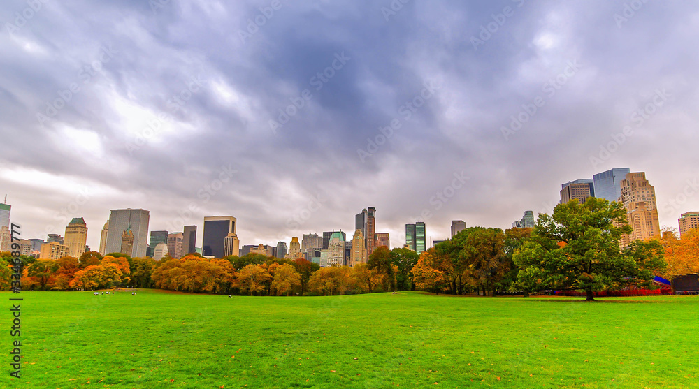Fall colors in Central Park in New York, USA