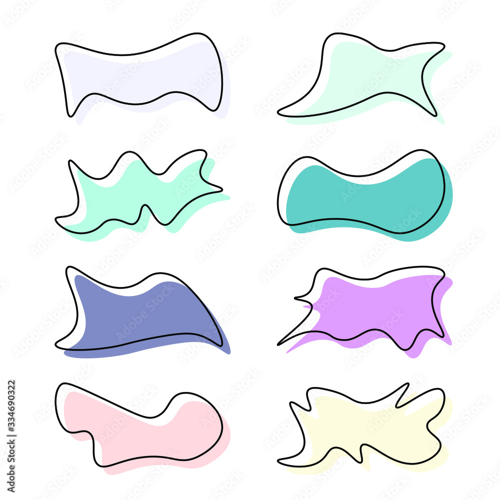 Cloud shapes set for text Cloud shapes set for text