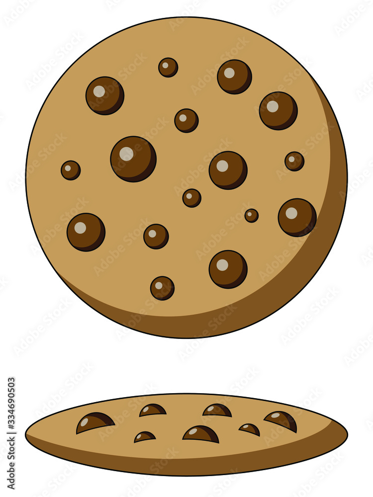 Fototapeta premium chocolate cookie clip art icon