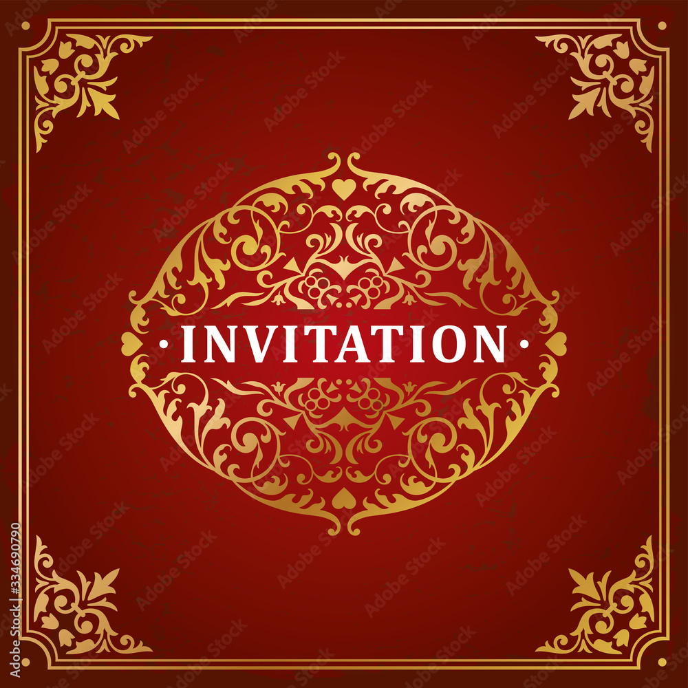 Invitation classic template card design