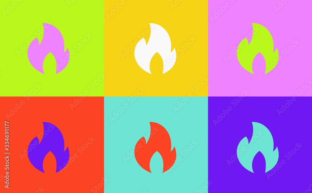 Fototapeta premium fire vector, logo element, fire icon isolated