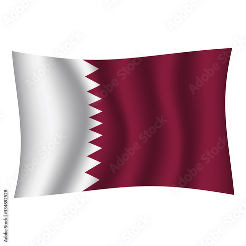 Qatar flag background with cloth texture. Qatar Flag vector illustration eps10. - Vector