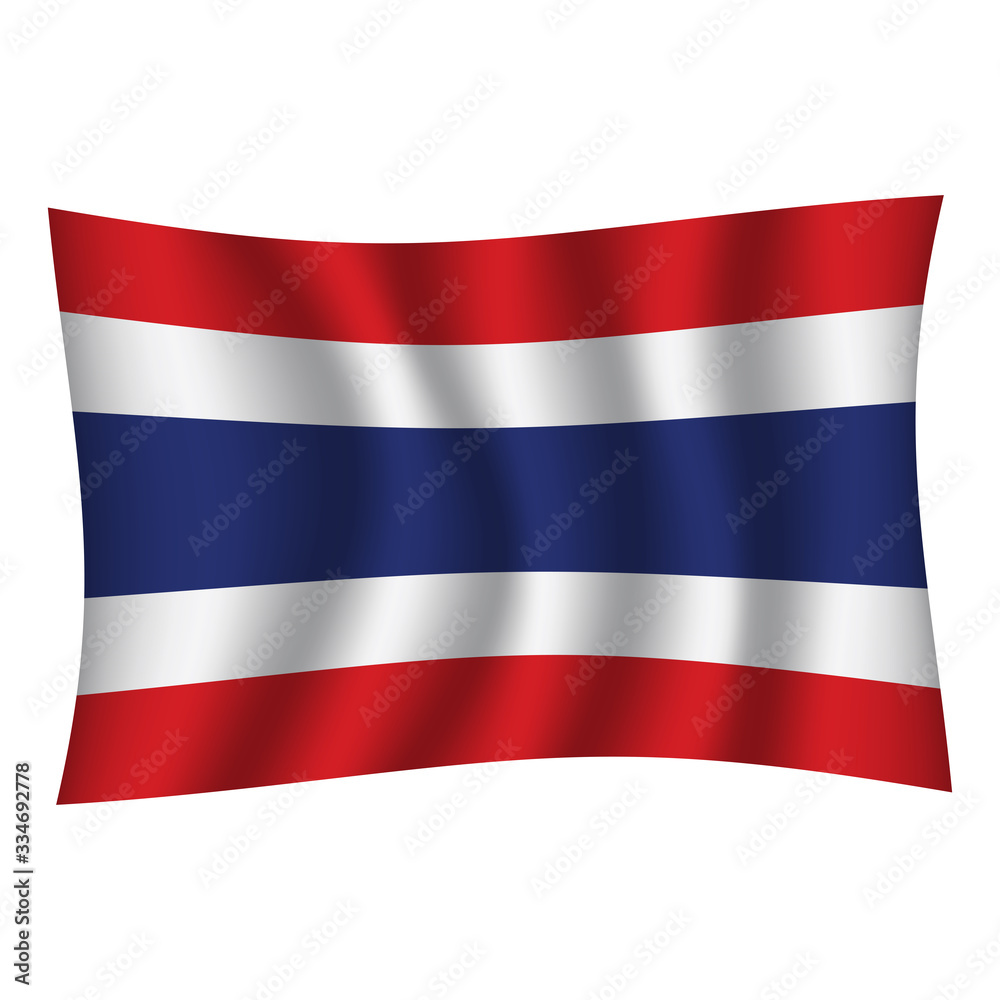 Thailand flag background with cloth texture. Thailand Flag vector illustration eps10. - Vector Thailand flag background with cloth texture. Thailand Flag vector illustration eps10. - Vector