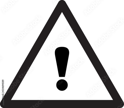 Caution icon with triangle form
