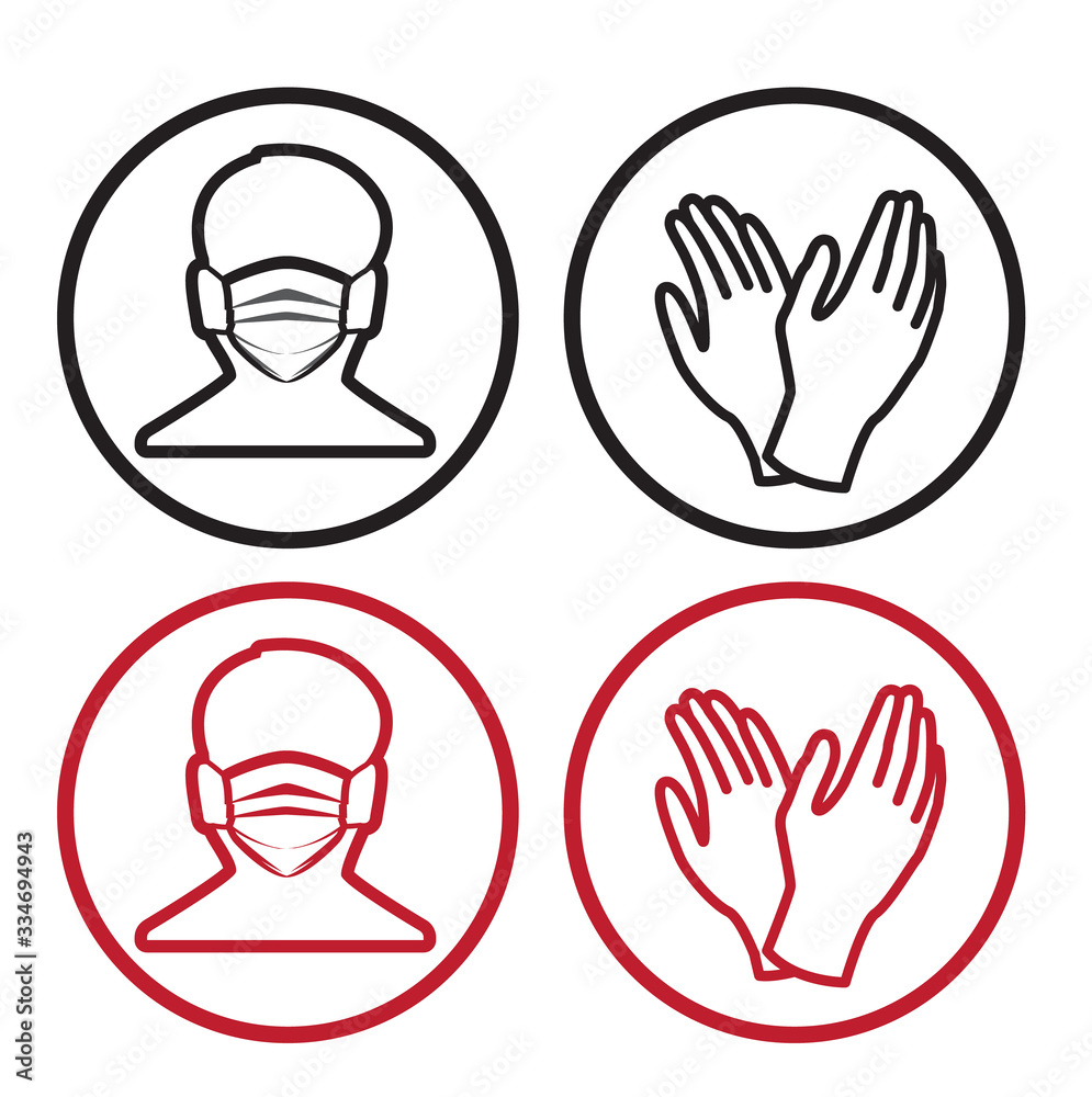 Medical masks for face and hand protection