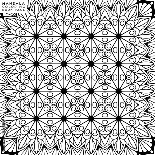 Flower Mandala. Coloringbook page template