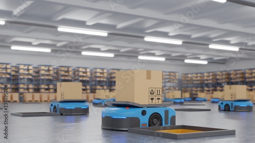 Robot AGV is using automation to deliver your products on time.