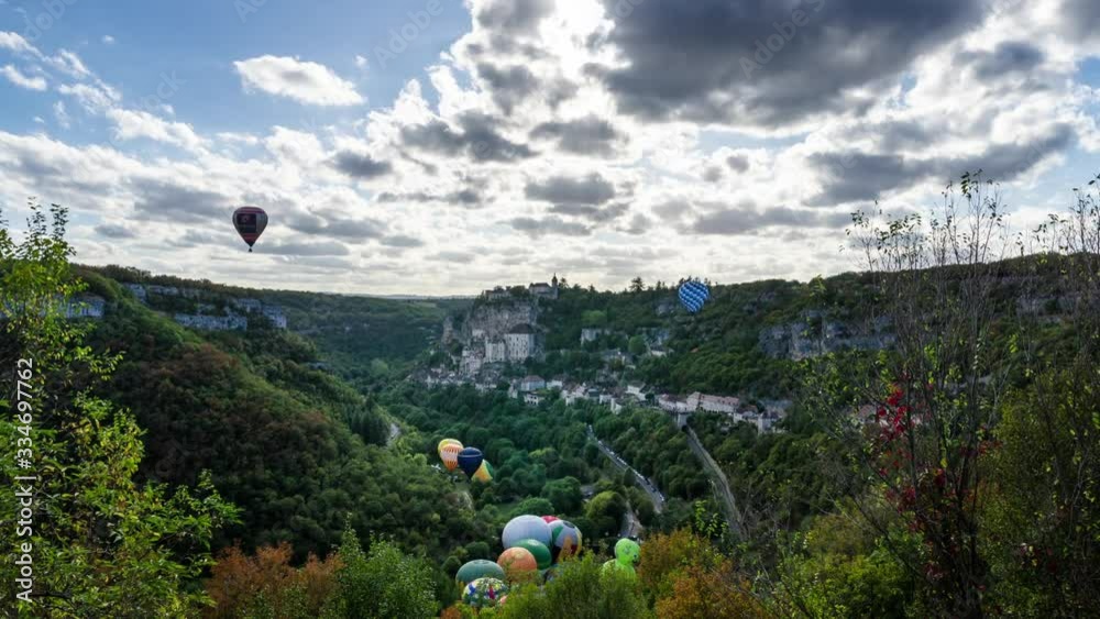 Timelapse mongolfiade rocamadour sud ouest 