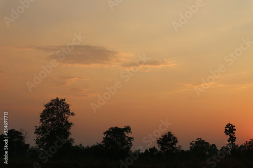 Beautiful sky and clouds at sunset for background. © สมปอง ป้องปิด