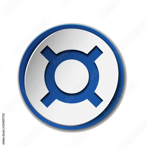 Set of Generic currency symbol on colored circle flat icon
