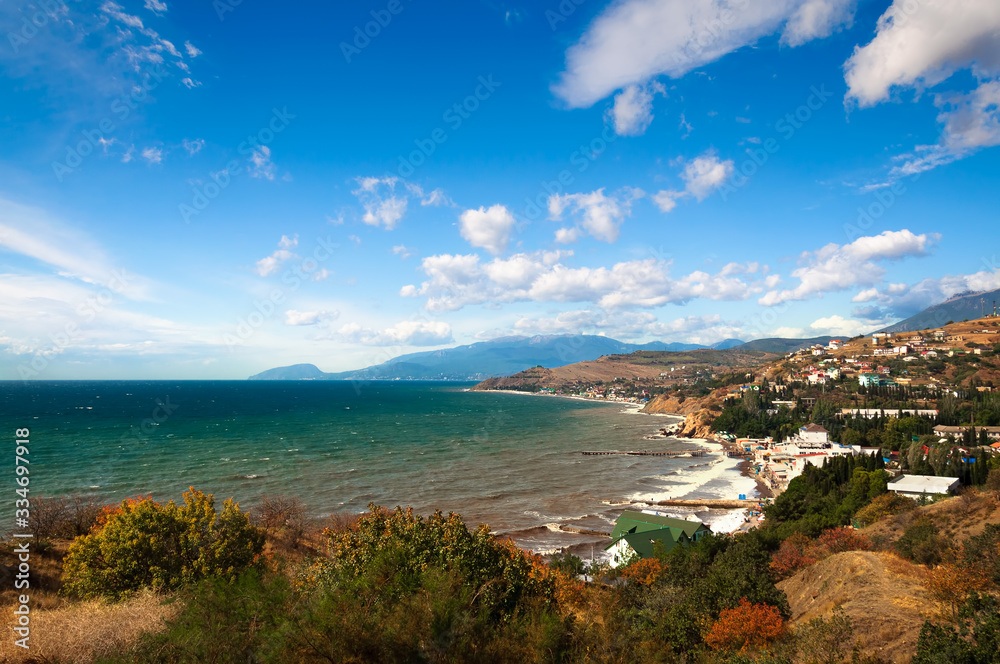Beautiful landscape of the southern coast of Crimea.
