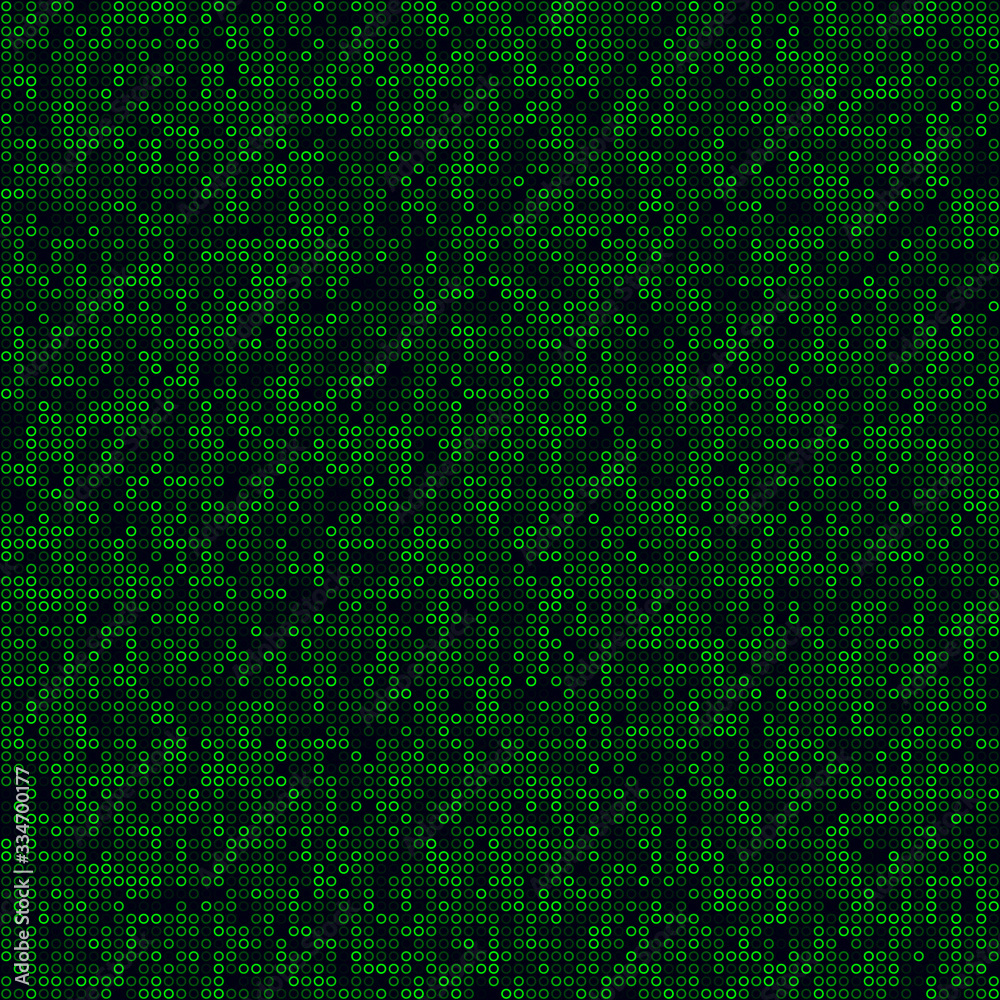 Technology pattern. Filled pattern of rings. Green colored seamless background. Appealing vector illustration. Technology pattern. Filled pattern of rings. Green colored seamless background. Appealing vector illustration.