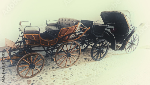 vintage horse carriage with carriage