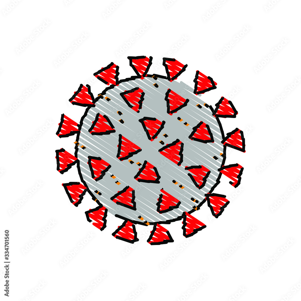 Coronavirus icon. Corona virus disease symbol. Influenza epidemic logo. Sars Covid-19 sign. Isolated on white background. Vector illustration image. Coronavirus icon. Corona virus disease symbol. Influenza epidemic logo. Sars Covid-19 sign. Isolated on white background. Vector illustration image.