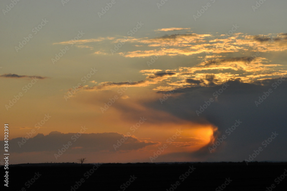 sunset in the mountains