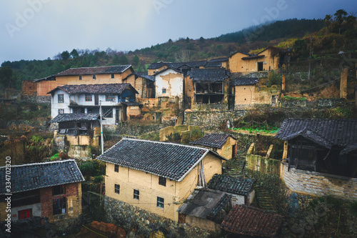 beautiful countryside landscape of China's ancient historic village in mountains