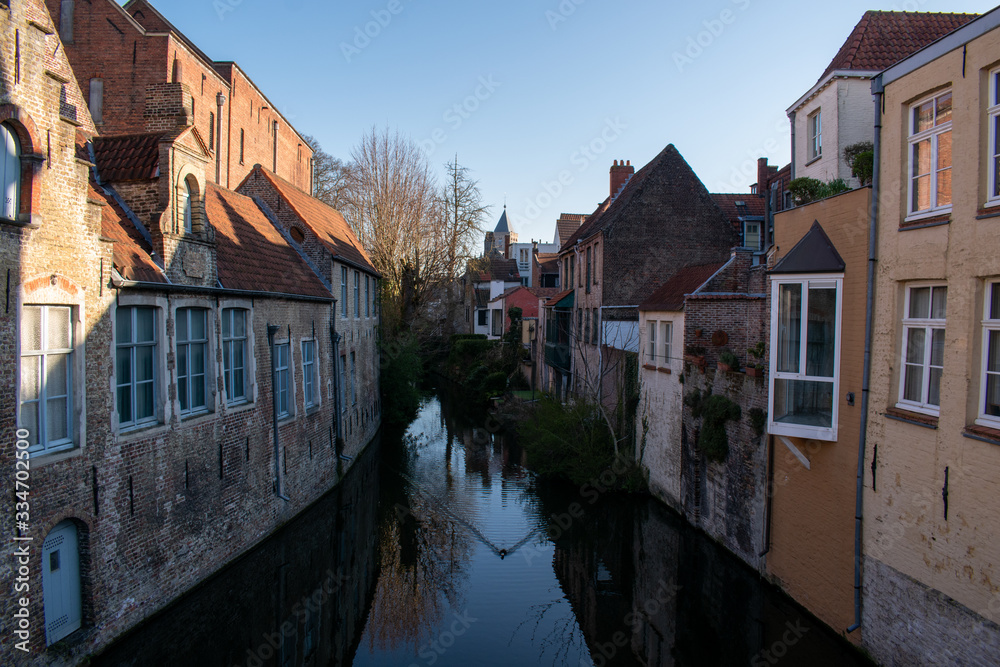 Canals in Bruges, Venice of the North, Belgium
