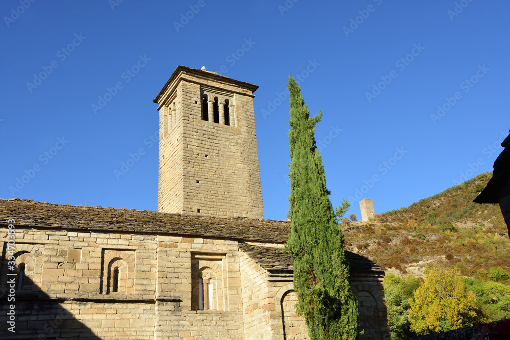 Romanesque and Mozarabic church of San Pedro de Larrede, route of the romanesque churches of the Serrablo, Huesca province, Aragon, Spain